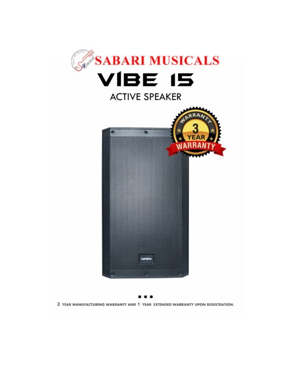 Hawk VIBE 15 2000 Watts 15 inches Active Speaker with Bluetooth and DSP