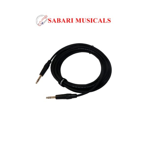 Hawk Proaudio SMSG010 Amplifier Gold Series 6.35mm TRS Male to 6.35mm TRS Male With Cable Tie - 3 Meter (Black)
