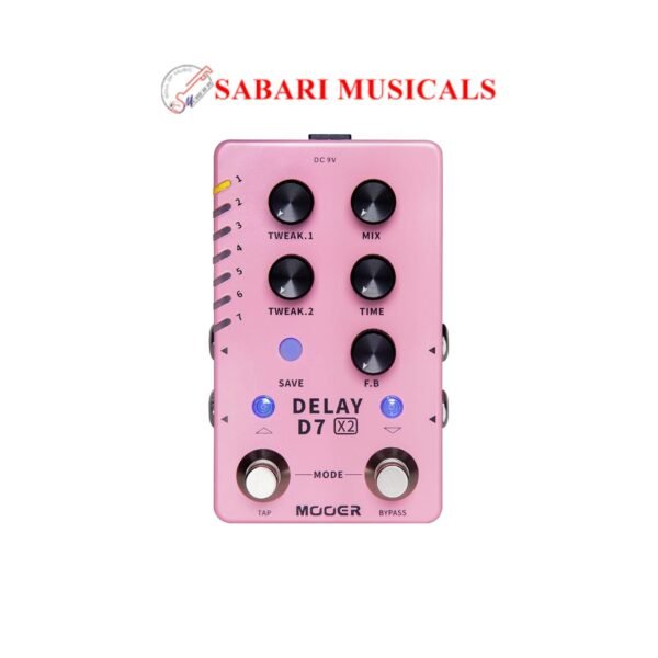 Mooer D7 Delay X2 Dual Footswitch Stereo Delay Pedal
