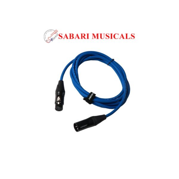 Hawk Proaudio Hawk SXFG010 Gold Series XLR Male to Female Microphone Cable With Cable Tie - 3 Meter (Blue Color)