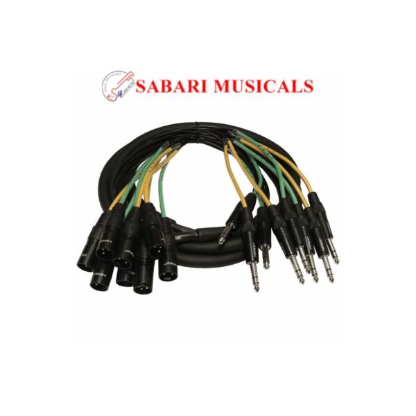 HawK HXT8LU03 8 Channel Balanced Snake with XLR Male to 1/4″ TRS Male, 3 Meters