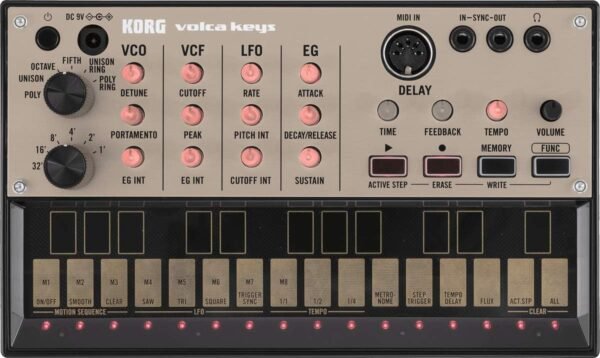 Korg Volca Keys Analogue Loop Synthesizer Polyphonic w/Simple-three Voice Analog and Self Tuning - Image 2