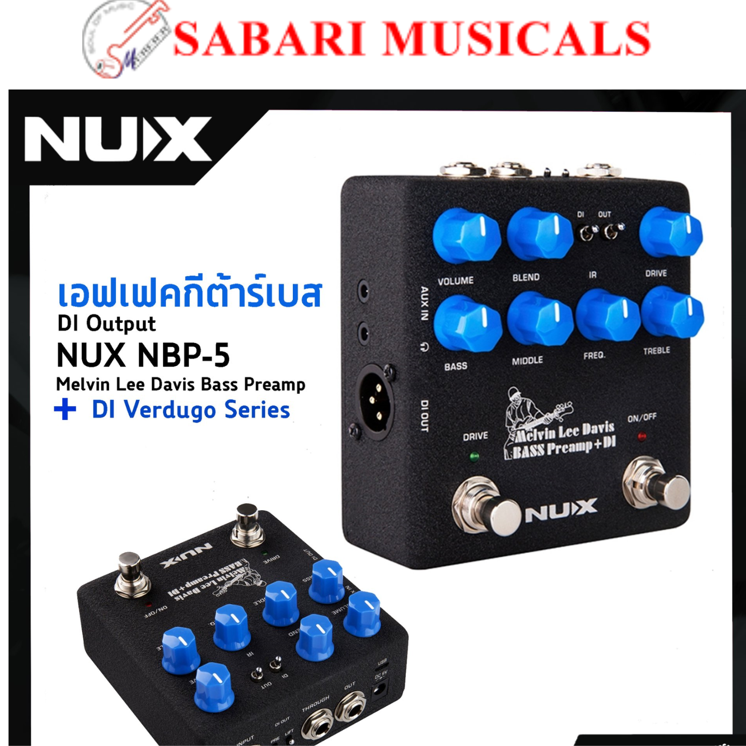 NUX EFFECT PEDAL NBP-5 MLD BASS PREAMP+DI