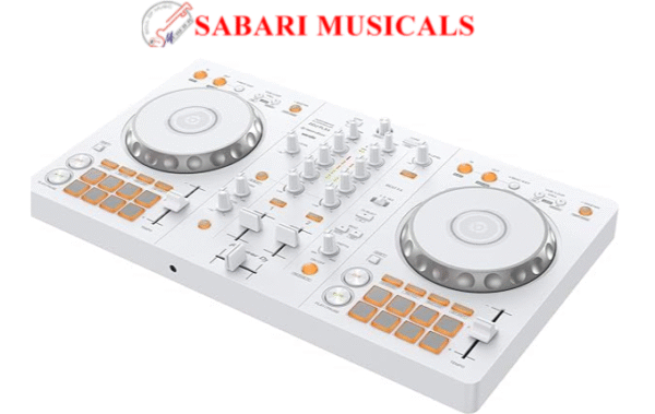 Pioneer DJ DDJ-FLX4 2-deck rekordbox and Serato DJ Controller - White, Limited Edition
