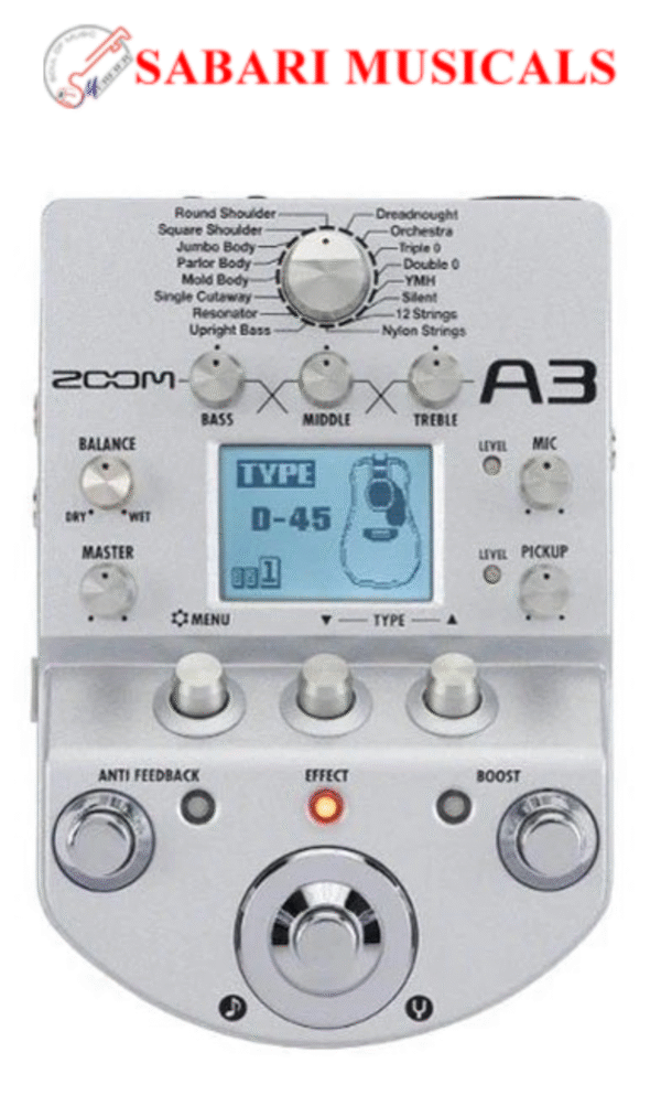 Zoom A3 Pre-Amp & Effects for Acoustic Guitar