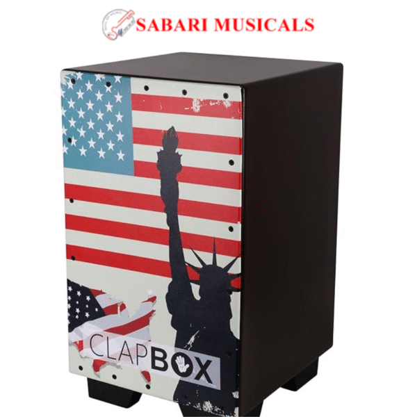 Clapbox Graphic Cajon -Brown, American Maple (H:50 W:30 L:30) - 3 Internal Snares