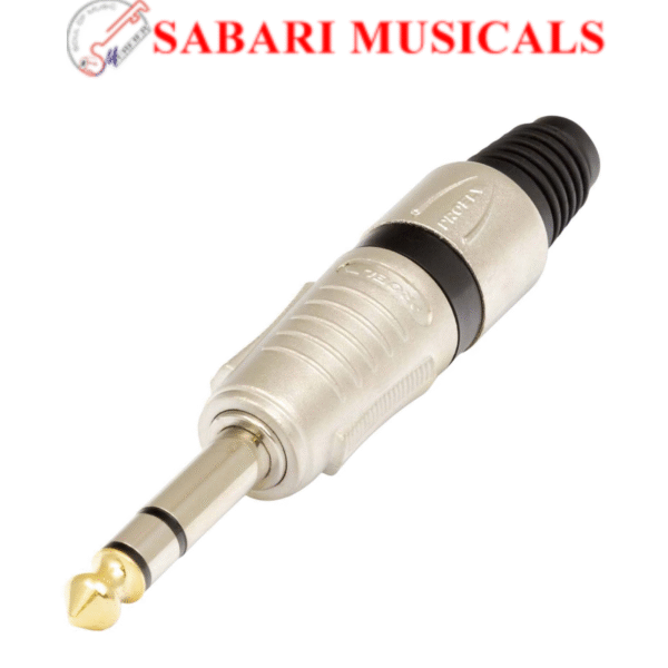 Proel  S3CPROBK Professional 6,3 mm – 1/4” stereo jack plug. Colour: Silver with black ring.