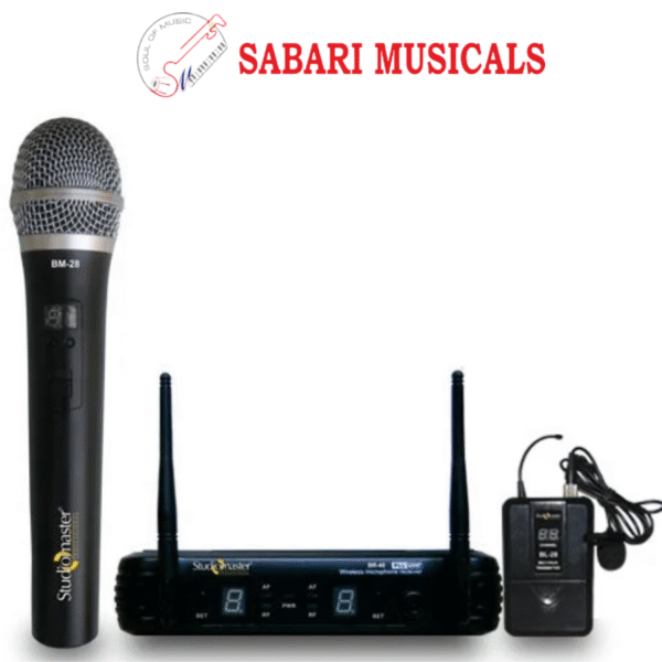 Wireless Dual UHF Microphone System Studiomaster BR-48