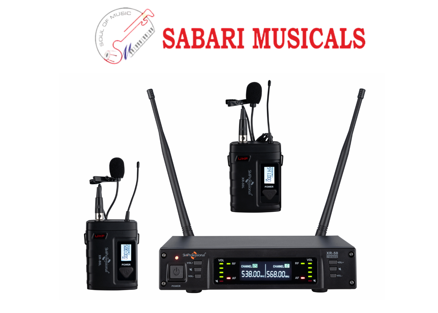 Studiomaster XR 50 LL Dual UHF Lapel Wireless Microphone System