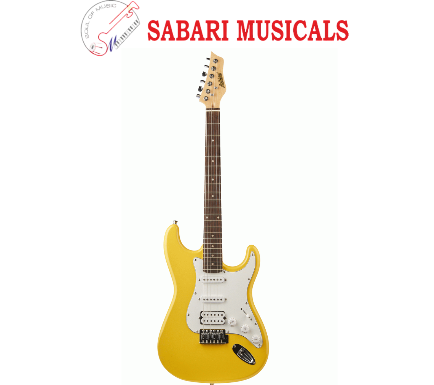 Ashton AG232YL Ele. GTR Pack (includes Gig Bag, Strap, Lead, Online Lessons) Yellow