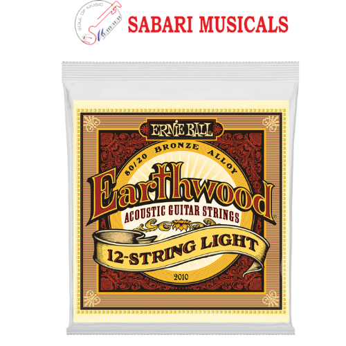 ERNIE BALL Light Earthwood 80/20 Bronze 12-String Acoustic Guitar Strings 9-46 Gauge P02010