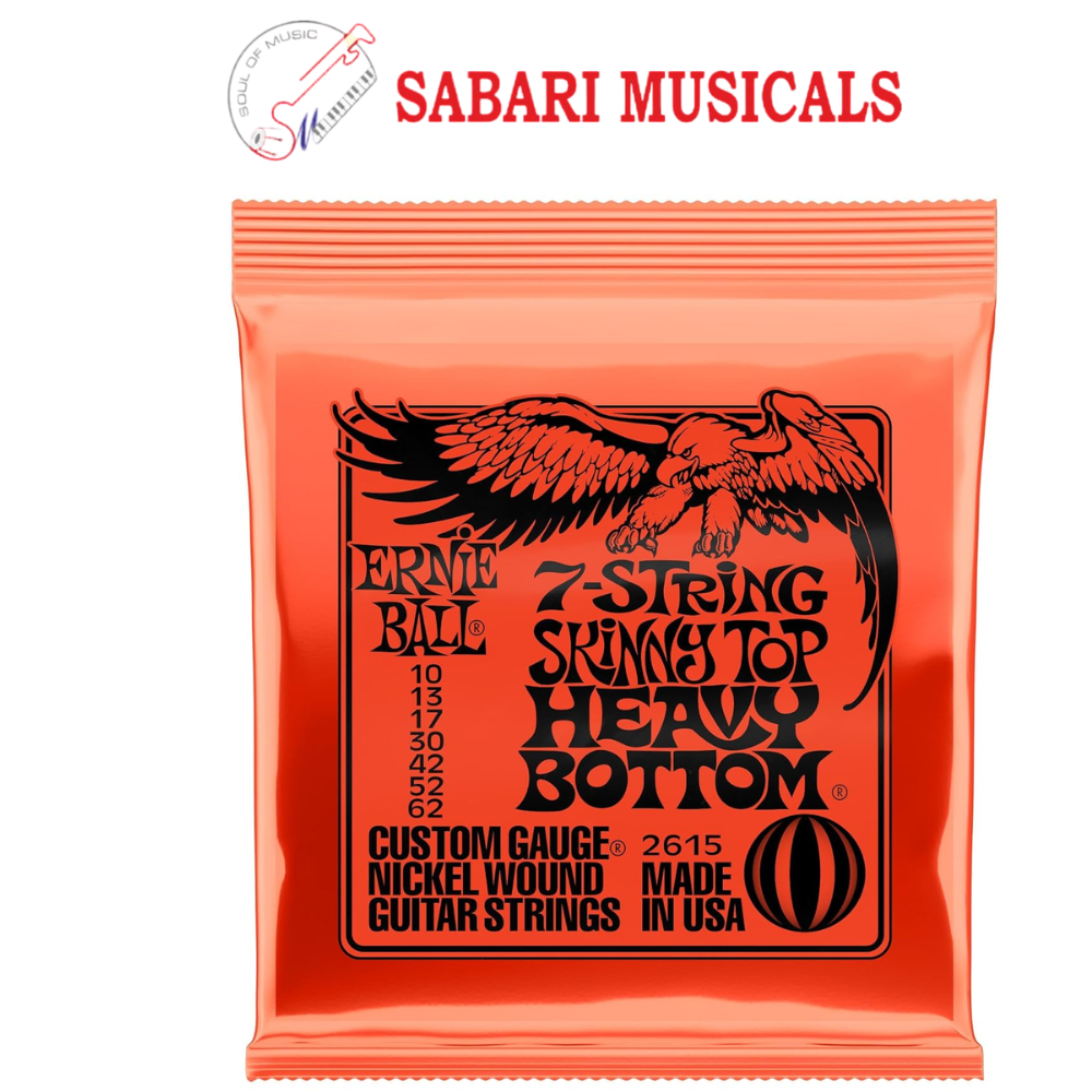 Ernie Ball Skinny Top Heavy Bottom Nickel Wound Electric 7-String Guitar Strings - 10-62 Gauge