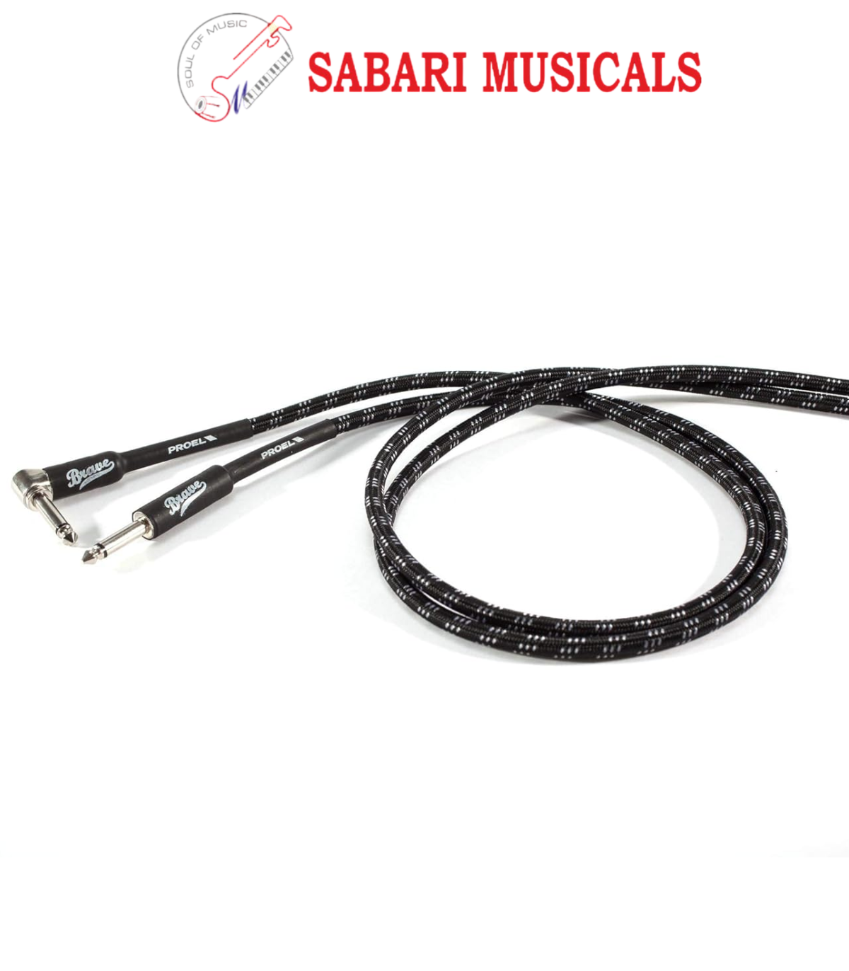 PROEL BRV120LU3BW Brave High Performance Instrument Cables, 3M