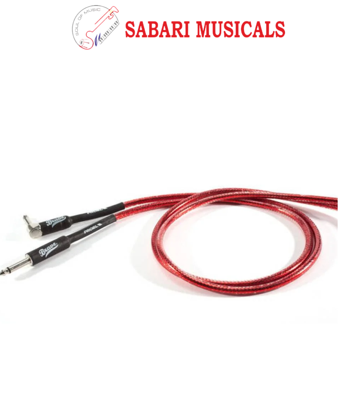 Proel BRV120LU3TR Pre Made Instrument Cables - Transparent Red