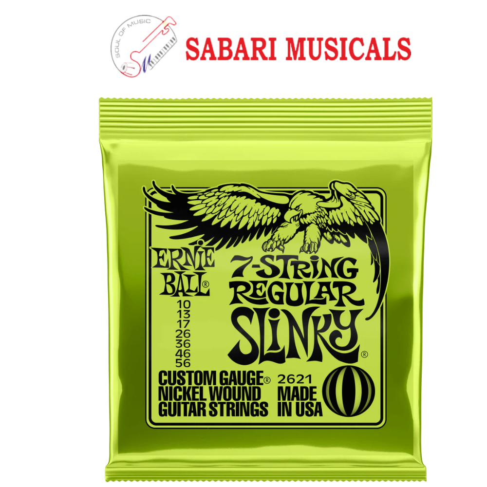 ERNIE BALL Regular Slinky Nickel Wound 7-String Electric Guitar Strings 10-56 Gauge P02621 Regular price