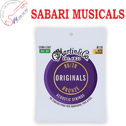 Martin Strings 41Y20M170-U 10-47 Gauge Original 80-20 Bronze Acoustic Extra Light Guitars Strings