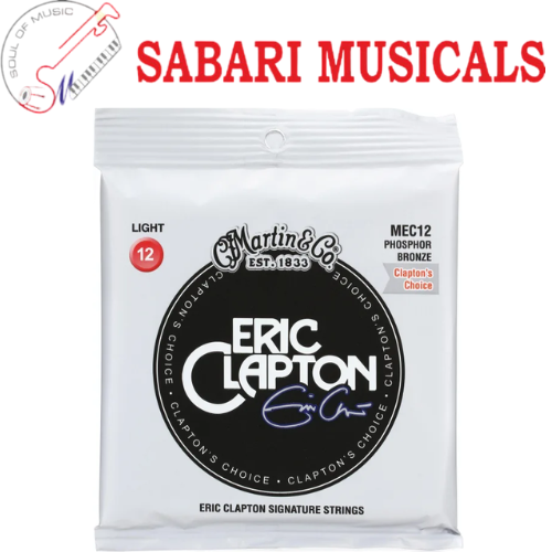 Martin MEC12 Clapton’s Choice Phosphor Bronze Acoustic Guitar Strings – .012-.054 Light