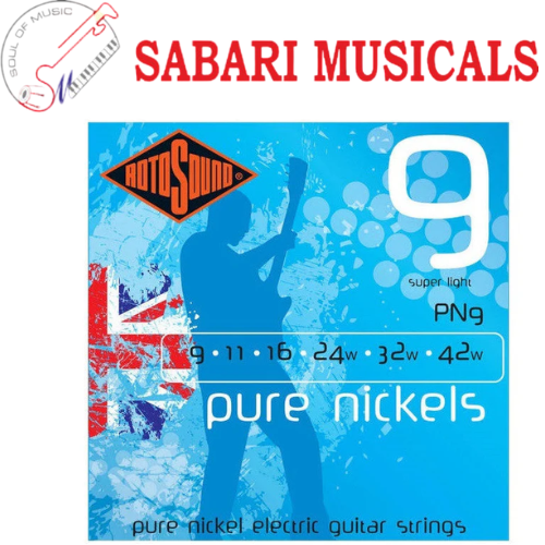 Rotosound PN9 Pure Nickel 9-42 Electric Guitar Strings