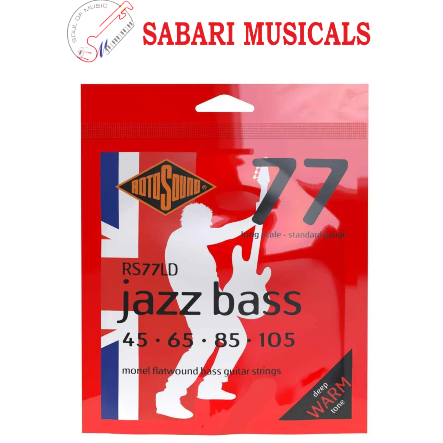 Rotosound RS77LD Jazz Bass 77 Standard Bass Guitar String - 045-105