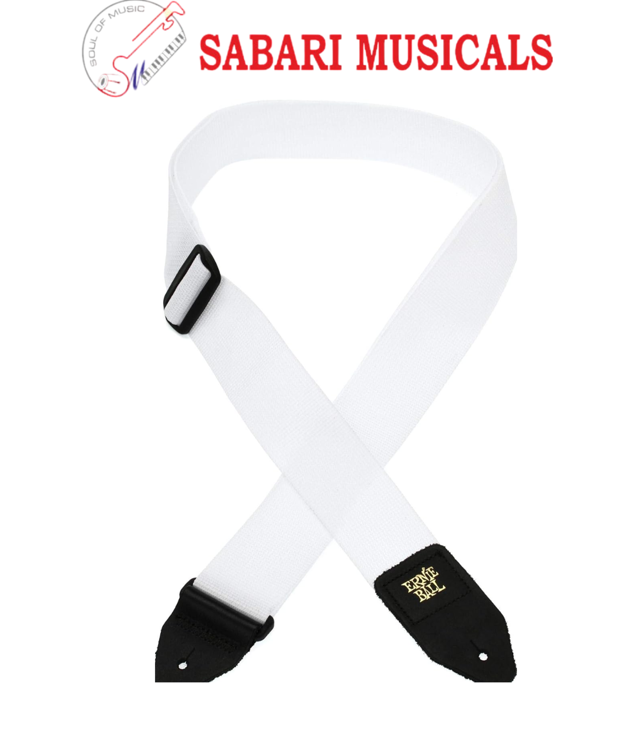 Ernie Ball Polypro Guitar Strap, White (P04036)