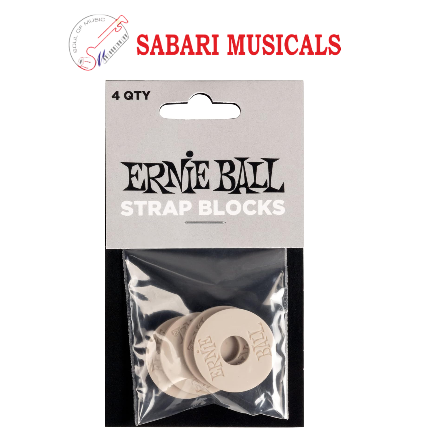 Ernie Ball Strap Blocks, Gray (P05625)