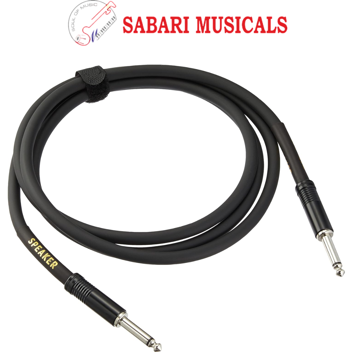 Ernie Ball Speaker Cable, Straight/Straight, 6ft, Black (P06072)