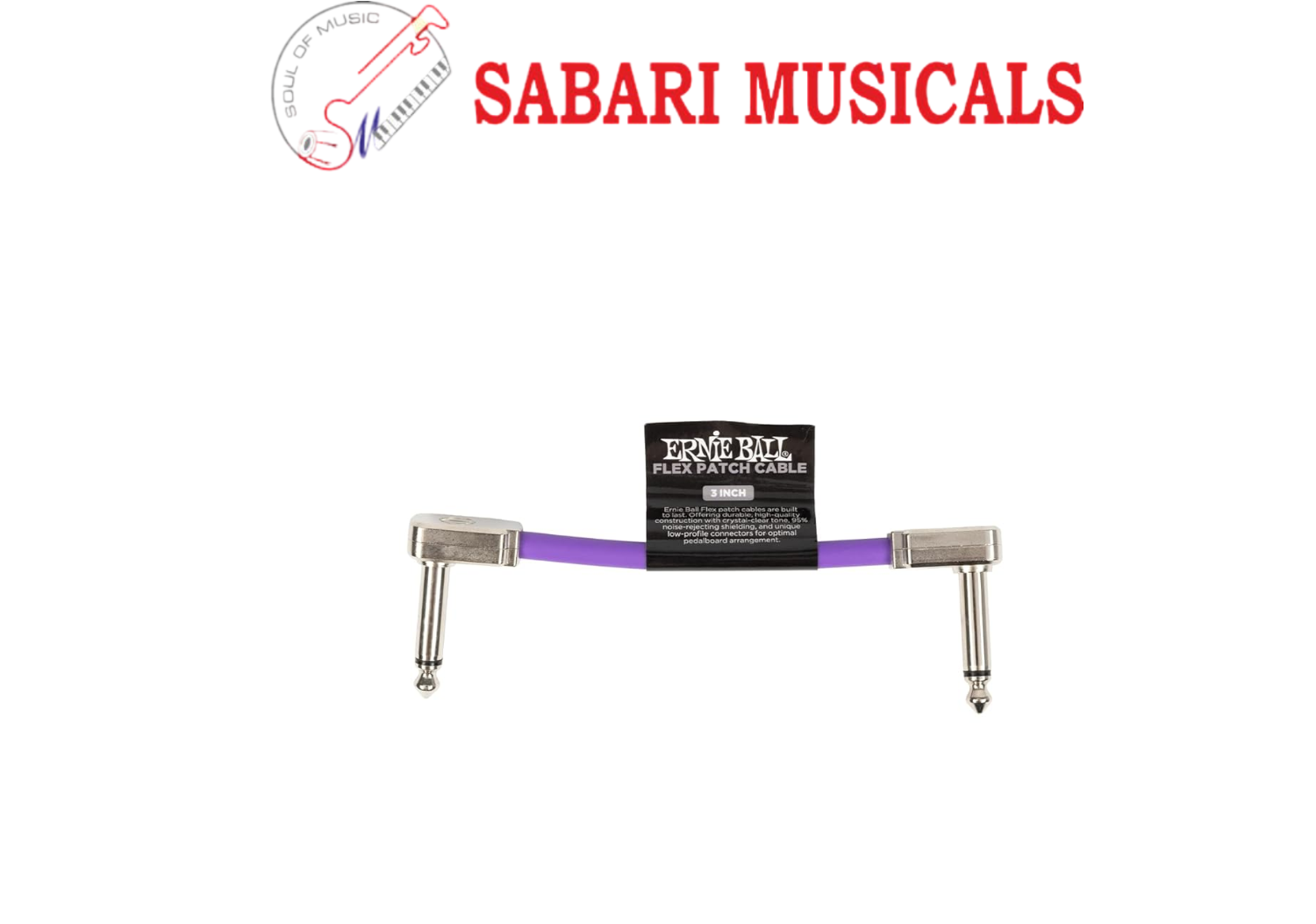Ernieball 6446 (Flex Patch Cable Purple 7,5cm)