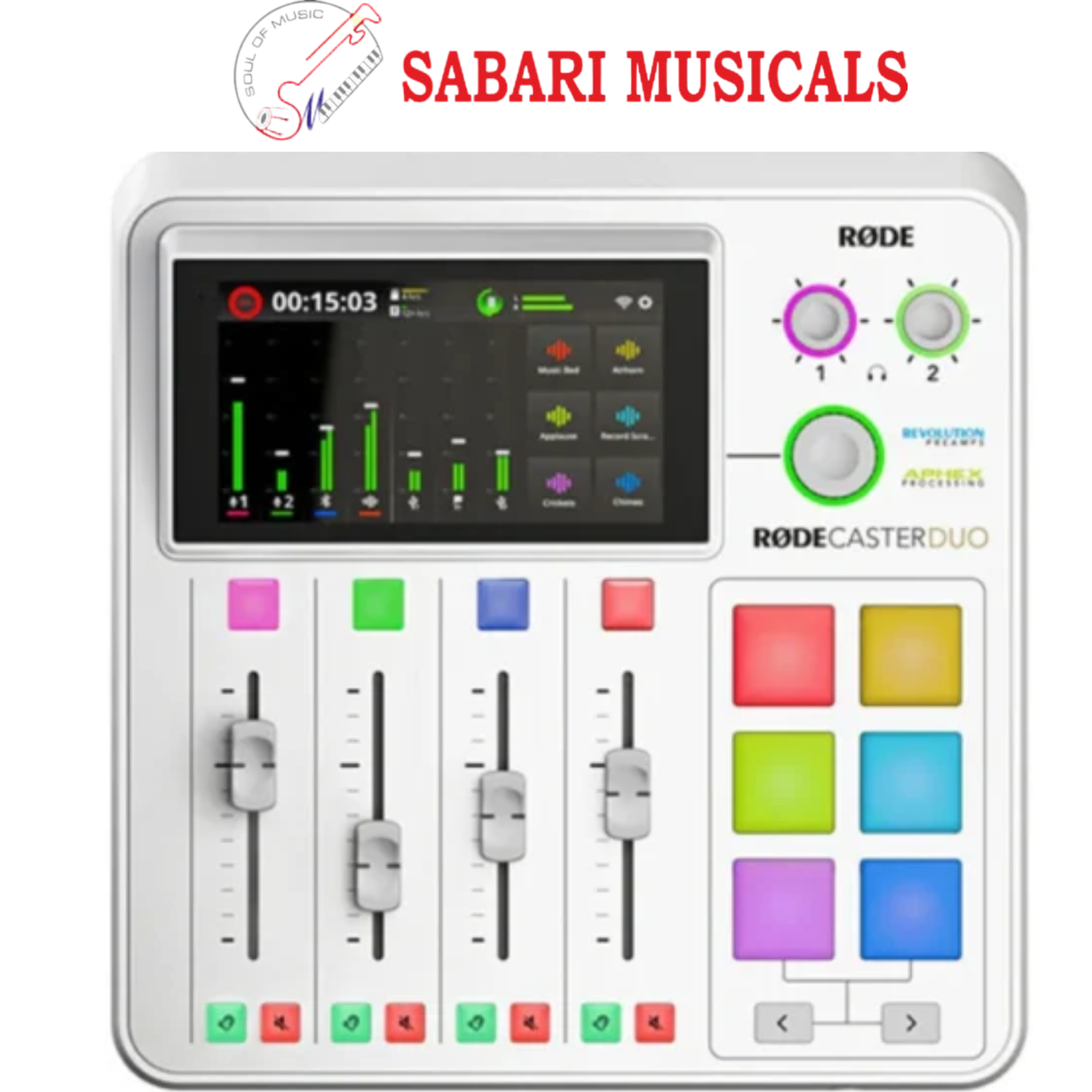 RODE RODECaster Duo Integrated Audio Production Studio (White)
