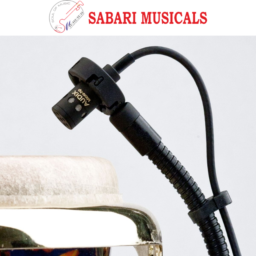 Audix Micro-HP Miniature Cardiod Condenser Microphone with DCLAMP-Micro Mount for Hand Percussion Instruments