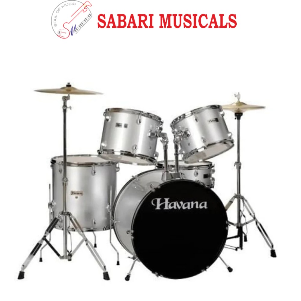 Havana HV 522 5Pcs Acoustic Drum Set - Silver