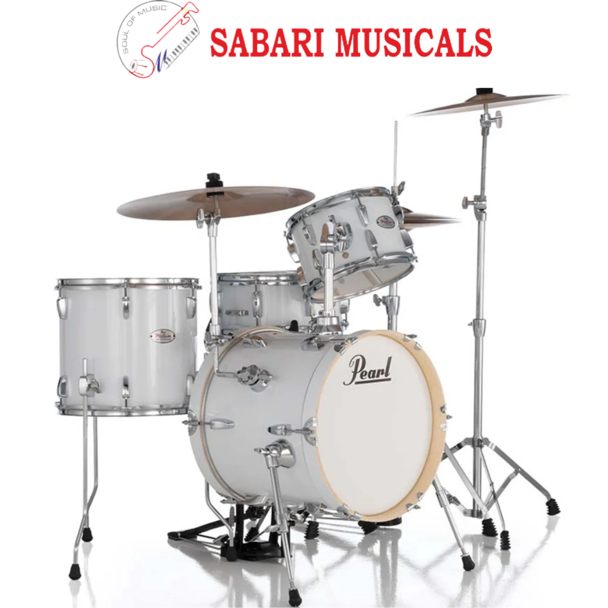 Pearl MT564/C Midtown 4 Piece Compact Acoustic Drum Kit - Pure White MT564C33