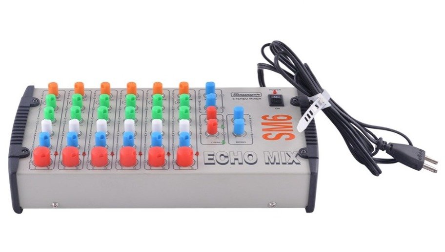 STRANGER SM6 6CHANNEL STEREO ECHO AUDIO MIXER WITH TRS/JACK INPUTS - Image 2