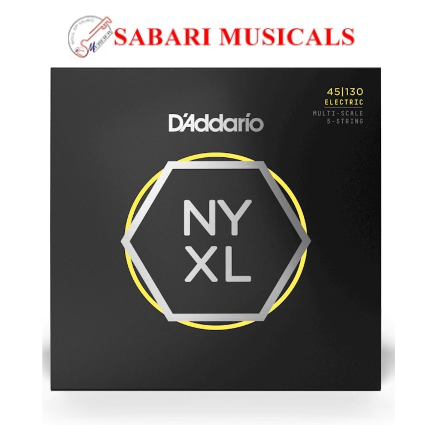 D'Addario NYXL45130MS NYXL Multi-scale 5-string Bass Strings - .045-.130