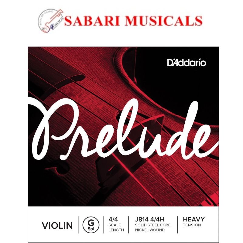 D'Addario J814 4/4H Prelude 4/4 Violin String - G (Heavy)