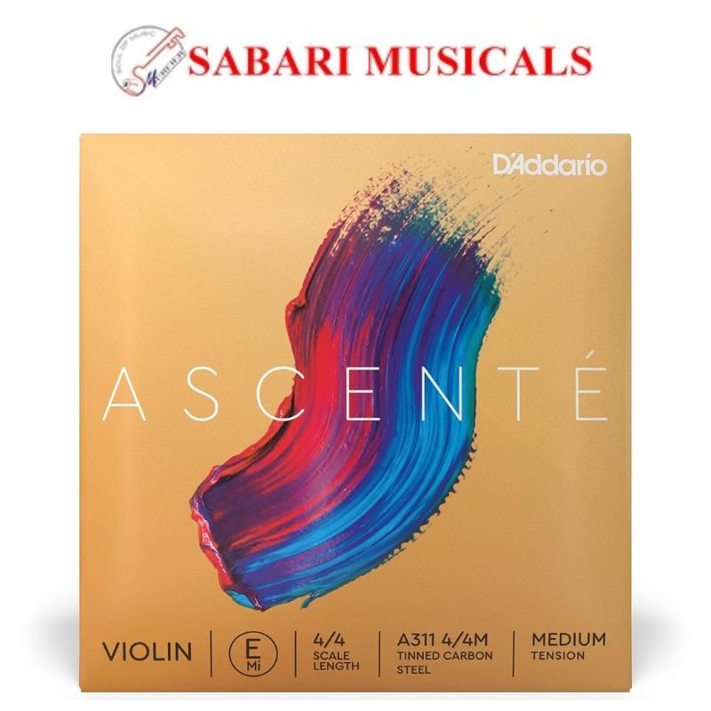 D'Addario A311 4/4M M-Steel Violin Strings, Medium