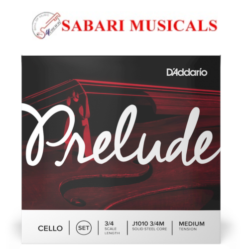 D'Addario Prelude Cello J1010 3/4 Medium Tension, Full Set
