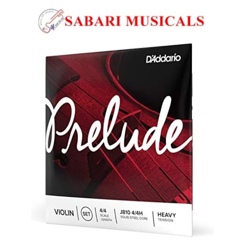D'Addario J810 4/4H 4/4 Scale Heavy Tension Prelude Violin String Set