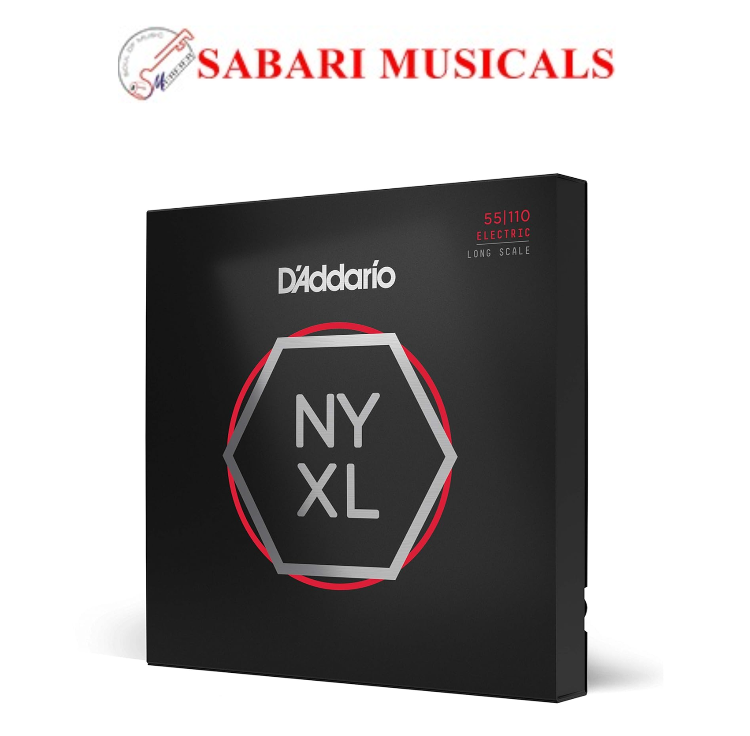 D'Addario NYXL55110 Nickel Wound Bass Guitar Strings - .055-.110 Heavy Long Scale 4-string