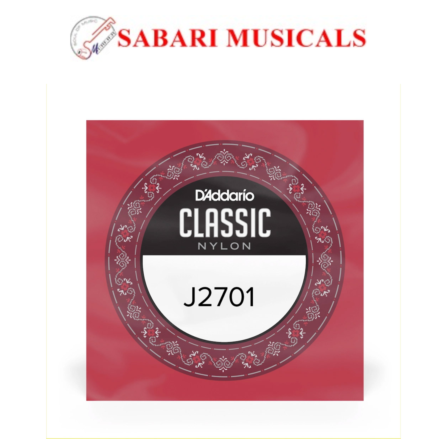 D'Addario J2701 Classic Nylon Normal Tension, 1st string e .028
