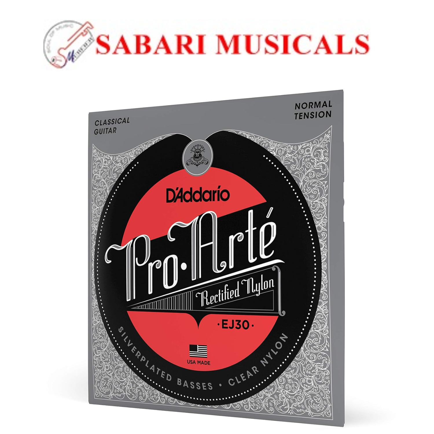 D'Addario EJ30 Classics Rectified Classical Guitar Strings, Normal Tension
