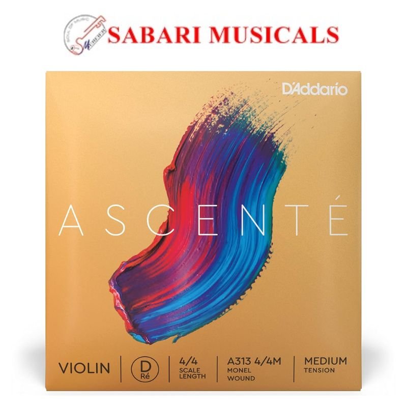 D'Addario A313 4/4M M-Steel Violin Strings, Medium