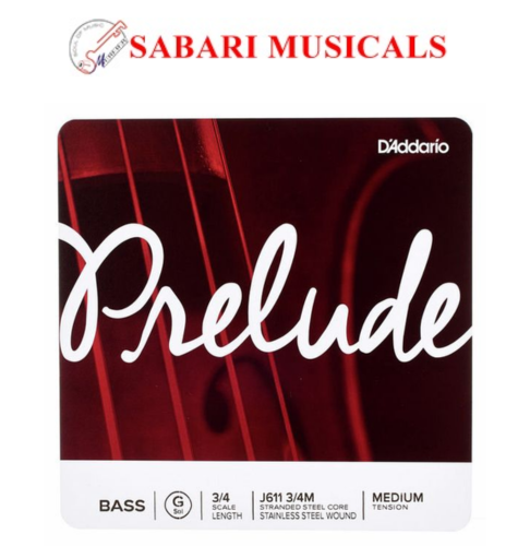 D'Addario, Double Bass Strings, Prelude, Medium - G J611 3/4M