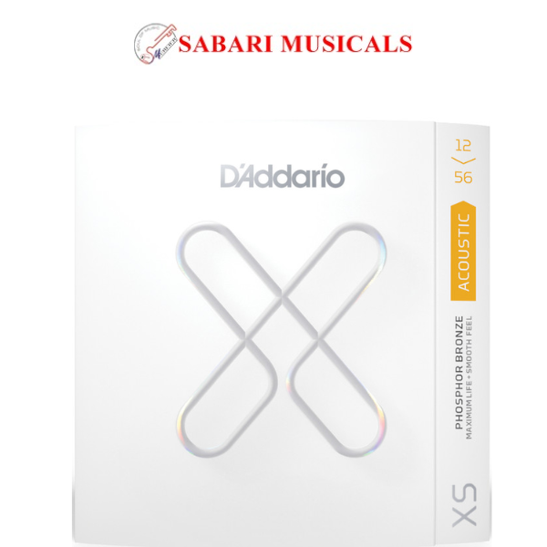 D`Addario XSAPB1256 Phosphor Bronze Coated Acoustic Guitar Strings - .012-.056 Light Top/Medium Bottom
