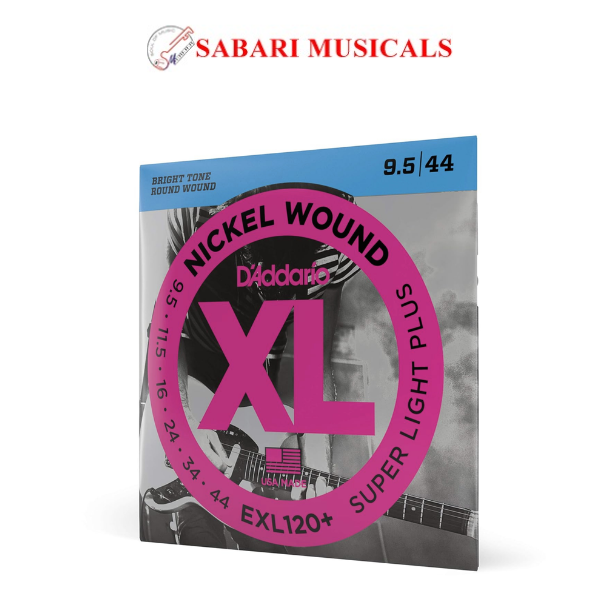 D'Addario EXL120+ Nickel Wound Electric Guitar Strings, Super Light Plus, 9.5-44