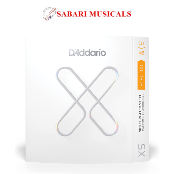 DAddario Guitar Strings - XS Nickel Coated Electric Guitar Strings - XSE1046 - For 6 String Guitars - 10-46 Regular Light