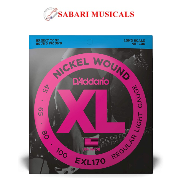 DAddario EXL170-5 5-String Nickel Wound Bass Guitar Strings, Light, 45-130