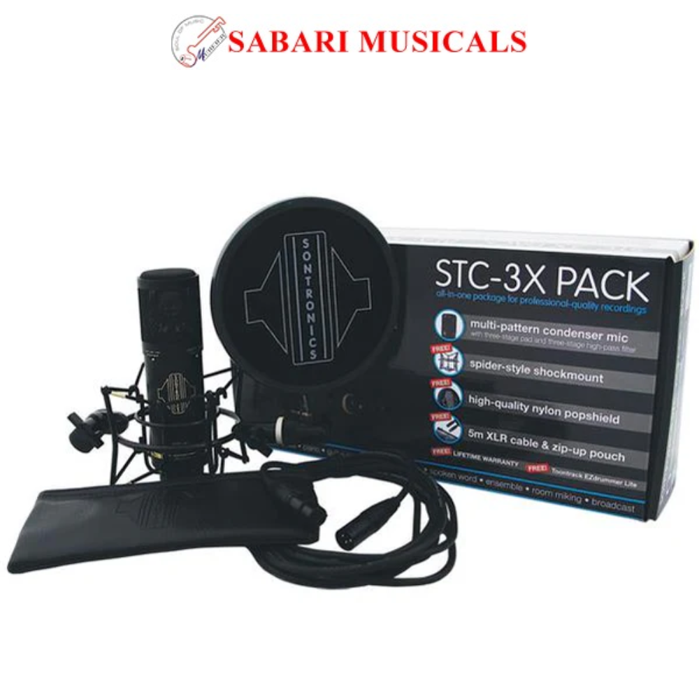 Sontronics STC-3X 3 Pattern Large Diaphragm Condenser Mic Pack - Black