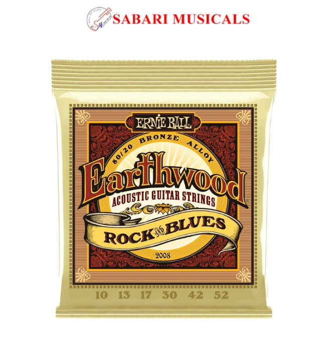 Ernie Ball 2008 Rock and Blues Earthwood Bronze Acoustic String, 80/20