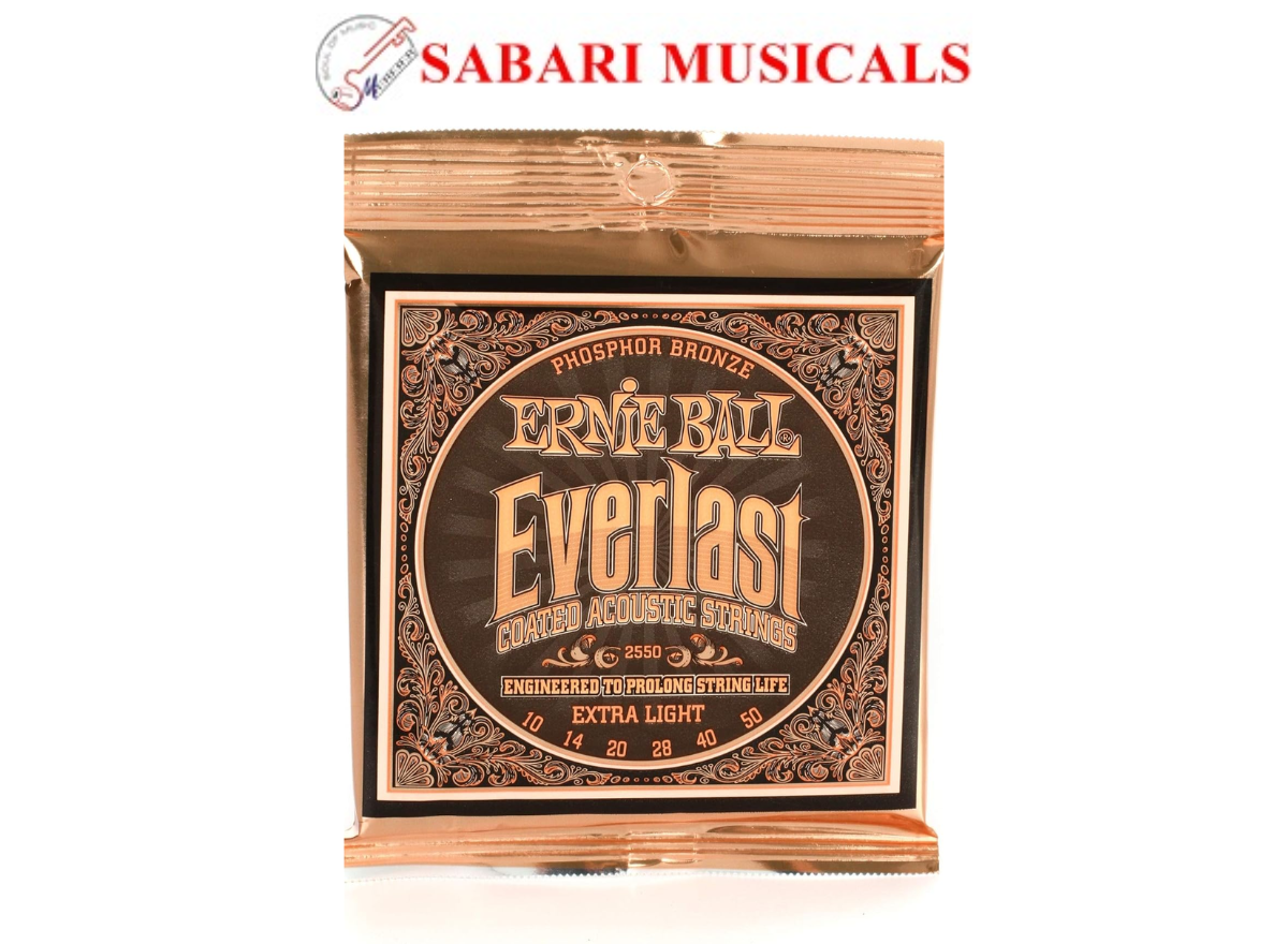 Ernie Ball 2550 Everlast Acoustic Guitar Strings Phosphor Bronze - Light (10-50) P02550
