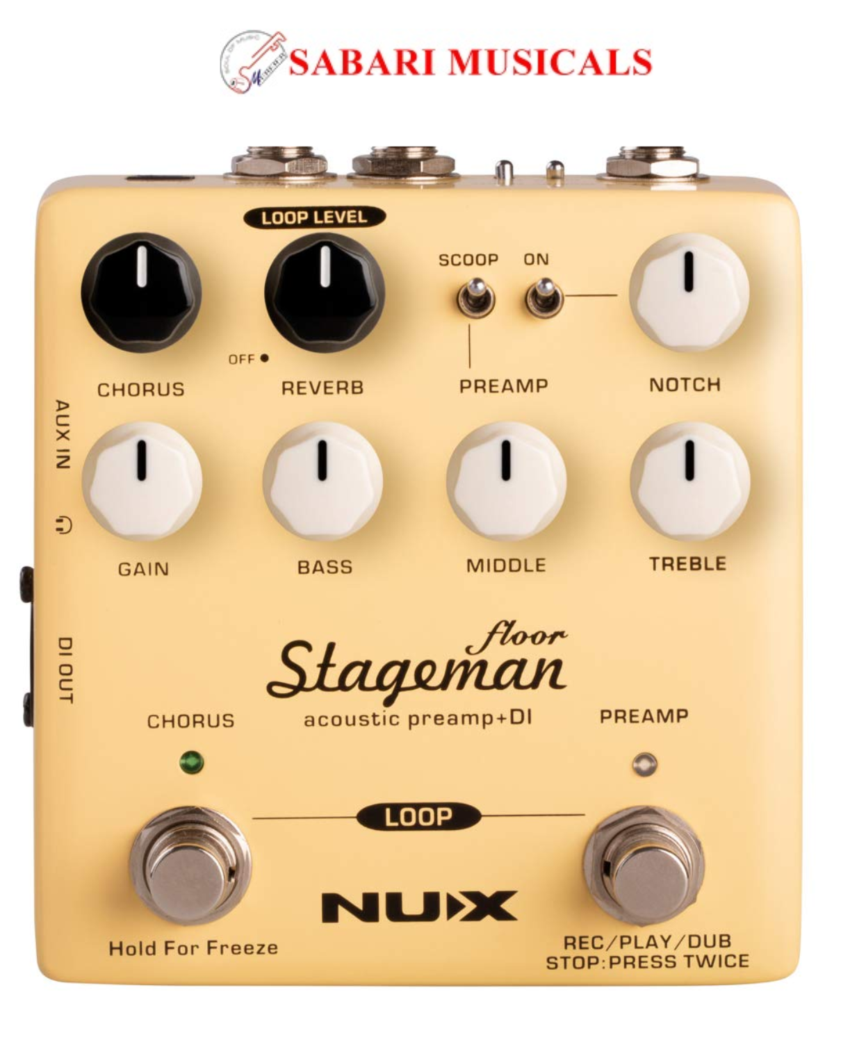 NUX NAP-5 Stageman Floor Acoustic Preamp & DI Pedal